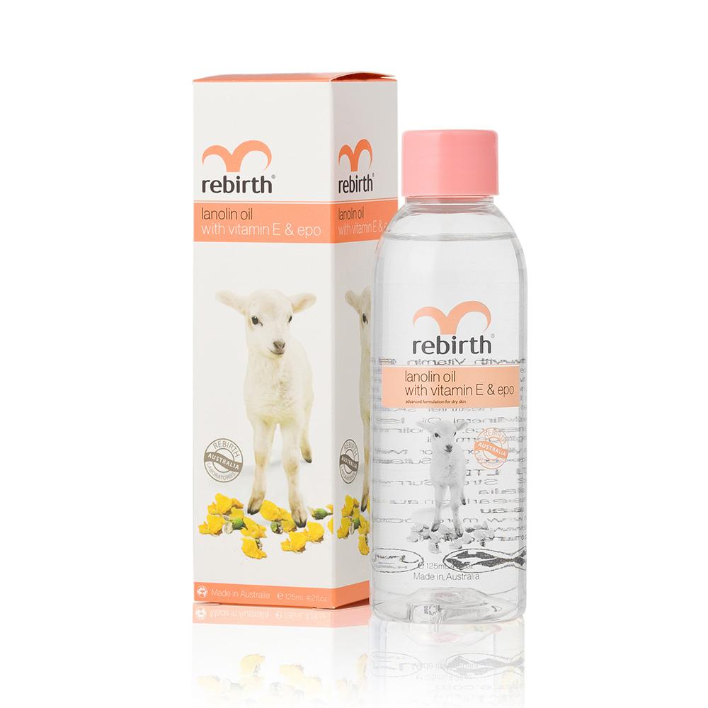 Rebirth Lanolin Oil with Vitamin E & EPO 125mL - Aussie Baby