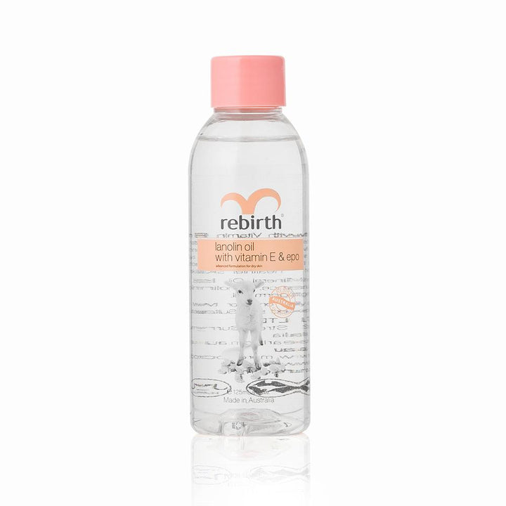 Rebirth Lanolin Oil with Vitamin E & EPO 125mL - Aussie Baby