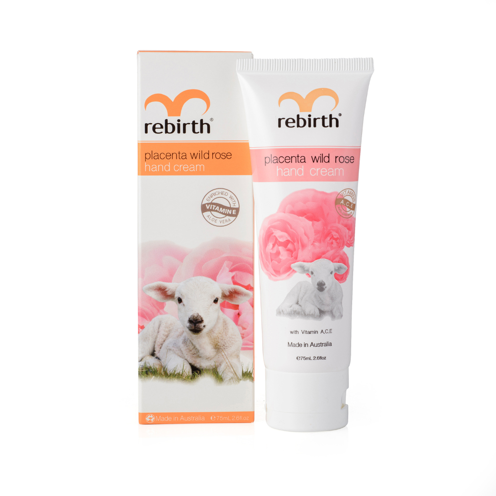 Rebirth Placenta Wild Rose Hand Cream with Vitamins (RB18) 75ml