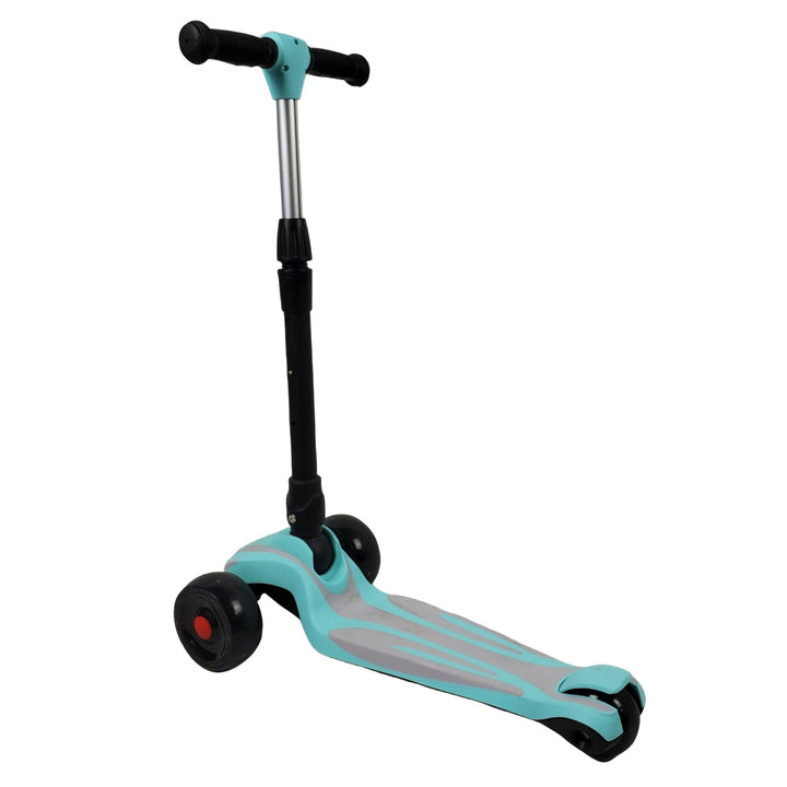 Super Max Kids Foldable Scooter with Flashing Wheels - Aqua - Aussie Baby