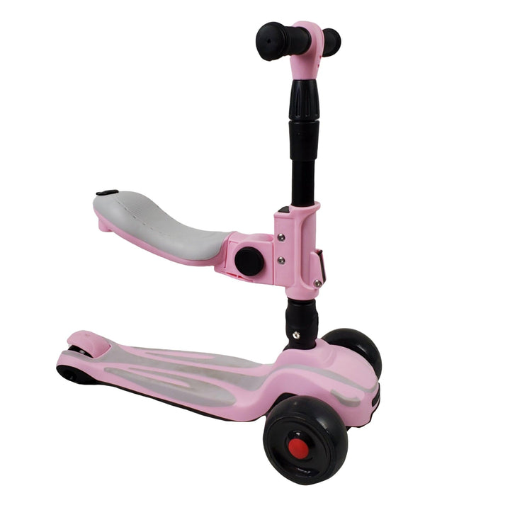 Supermax 2-in-1 Kids Foldable Scooter & Ride On - Pink - Aussie Baby