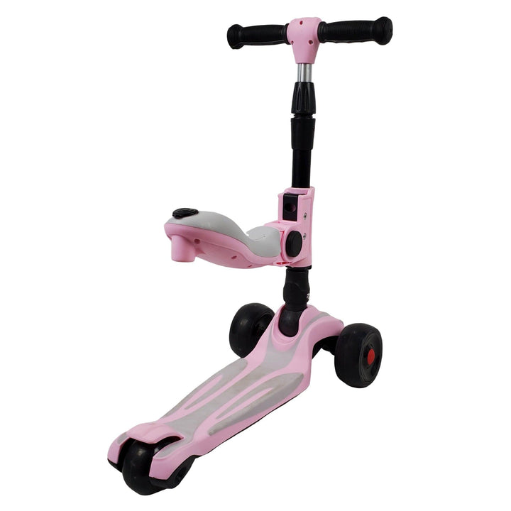 Super Max 2-in-1 Kids Foldable Scooter & Ride On - Pink - Aussie Baby