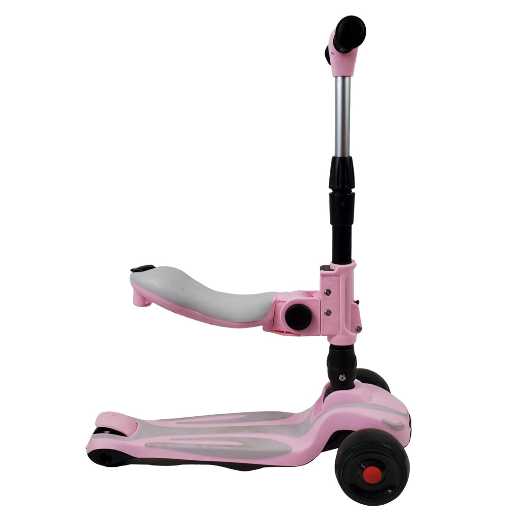 Super Max 2-in-1 Kids Foldable Scooter & Ride On - Pink - Aussie Baby