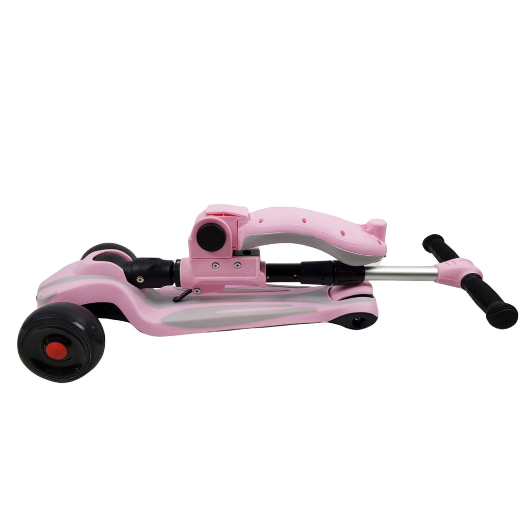 Super Max 2-in-1 Kids Foldable Scooter & Ride On - Pink - Aussie Baby
