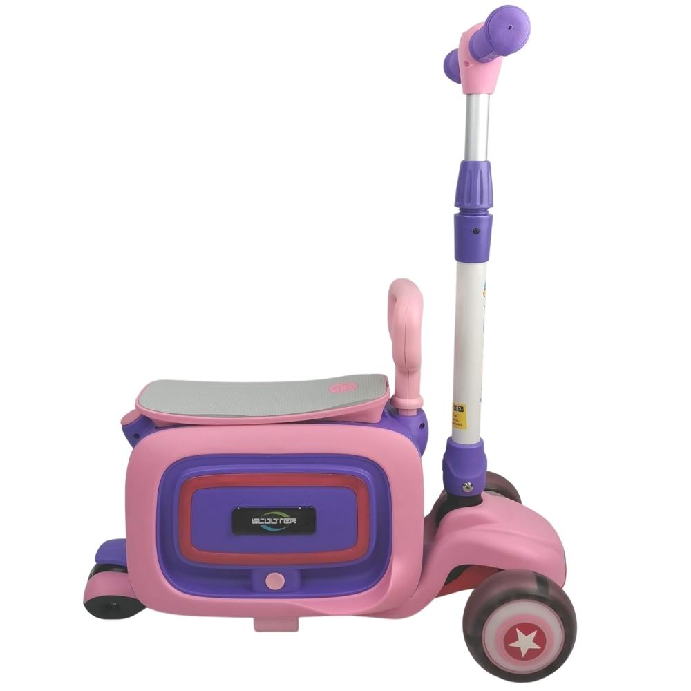 Supermax 3-in-1 Kids Foldable Scooter with Mini Suitcase - Pink - Aussie Baby