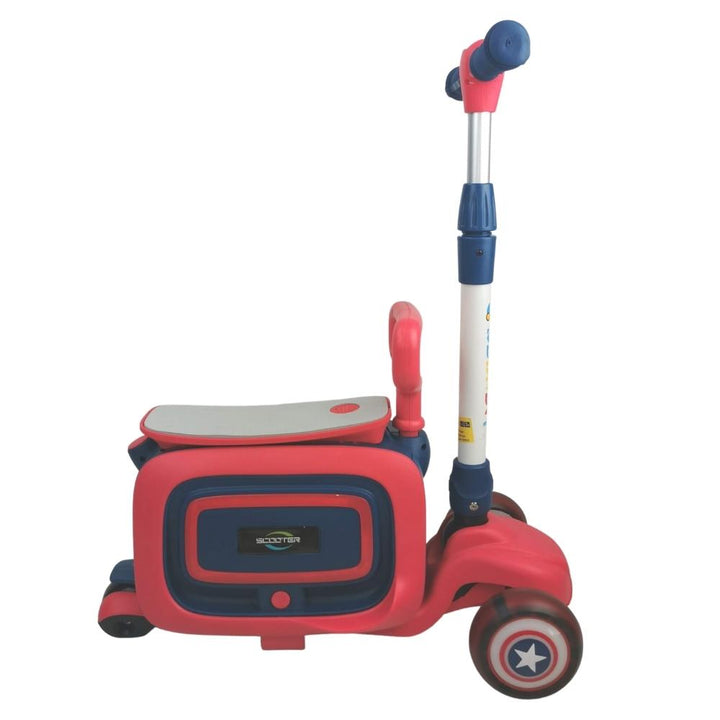 Supermax 3-in-1 Kids Foldable Scooter with Mini Suitcase - Red - Aussie Baby