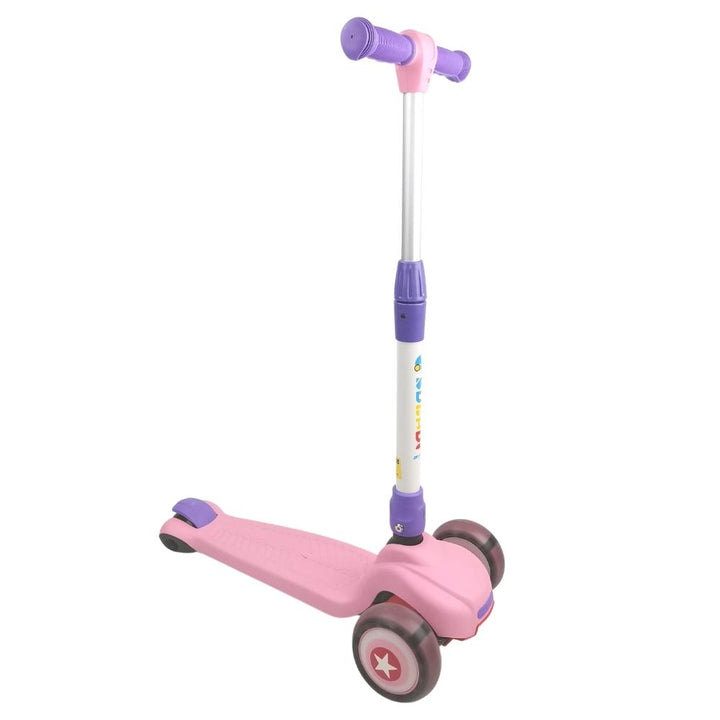 Supermax Kids Foldable Scooter with Flashing Wheels - Pink - Aussie Baby