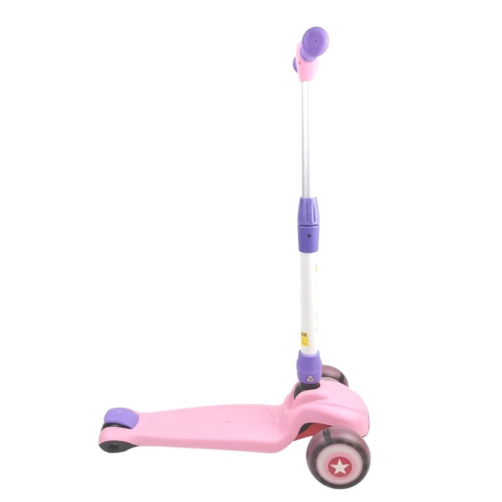 Supermax Kids Foldable Scooter with Flashing Wheels - Pink - Aussie Baby