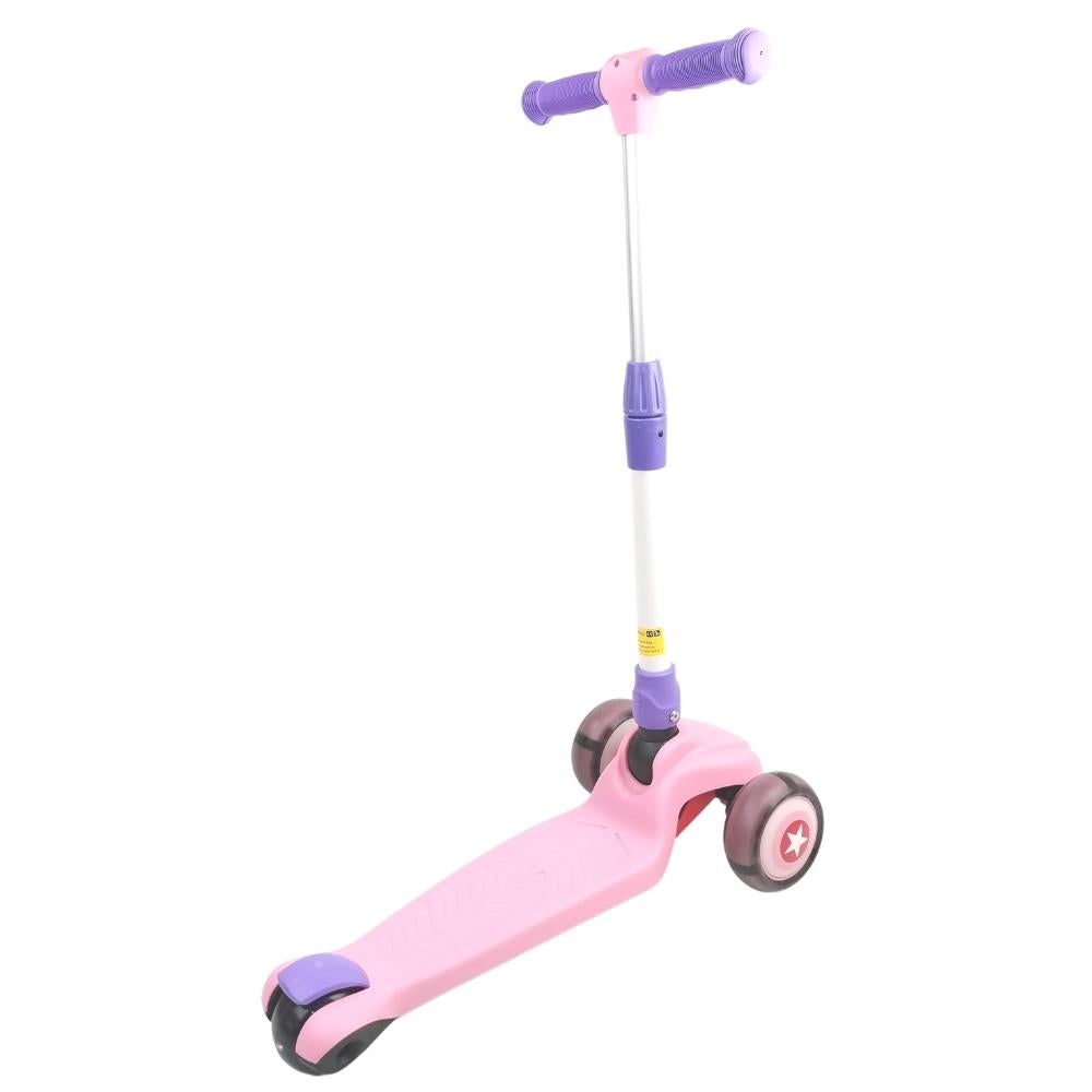 Supermax Kids Foldable Scooter with Flashing Wheels - Pink - Aussie Baby