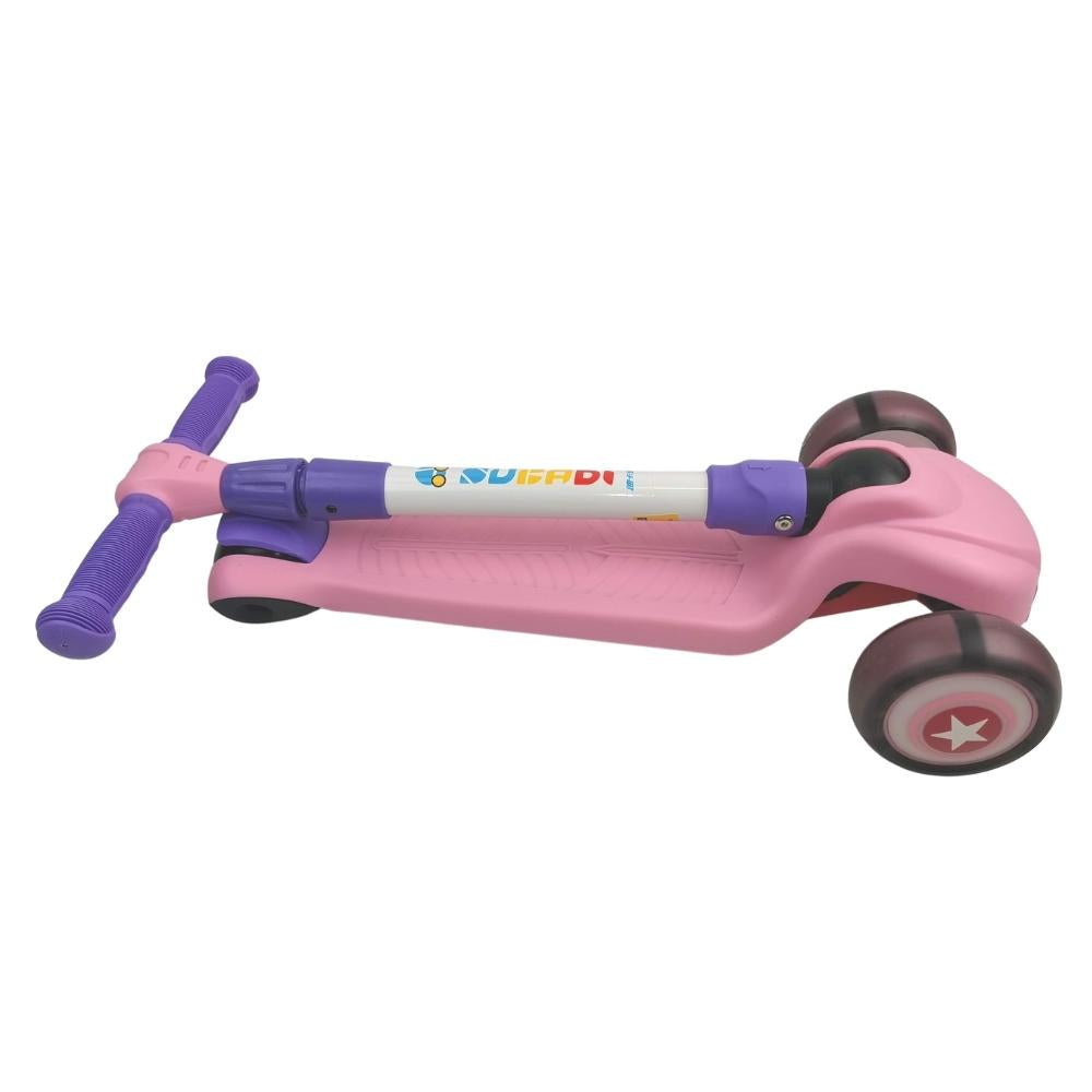 Supermax Kids Foldable Scooter with Flashing Wheels - Pink - Aussie Baby