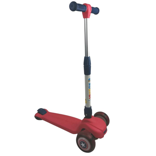 Supermax Kids Foldable Scooter with Flashing Wheels - Red - Aussie Baby