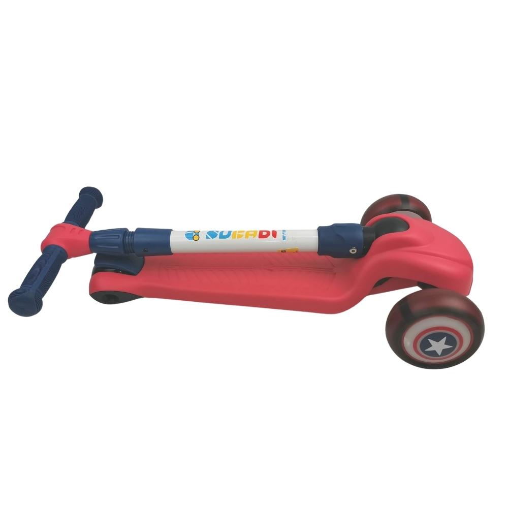 Supermax Kids Foldable Scooter with Flashing Wheels - Red - Aussie Baby