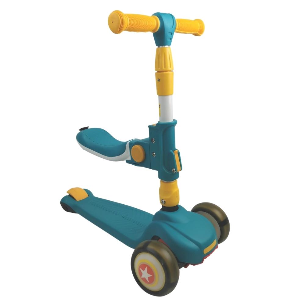 Supermax 2-in-1 Kids Foldable Scooter & Ride On - Blue - Aussie Baby