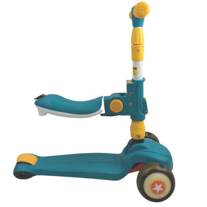 Supermax 2-in-1 Kids Foldable Scooter & Ride On - Blue - Aussie Baby