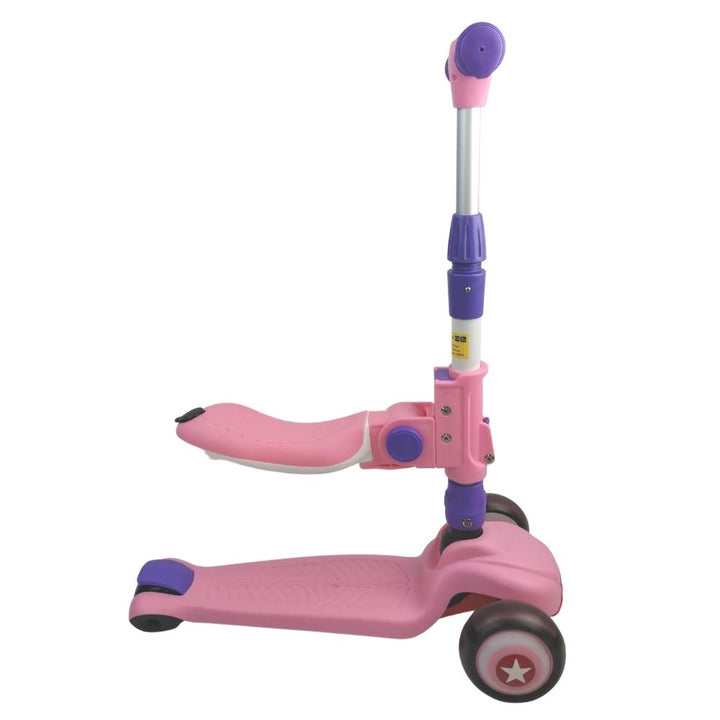 Supermax 2-in-1 Kids Foldable Scooter & Ride On - Pink - Aussie Baby