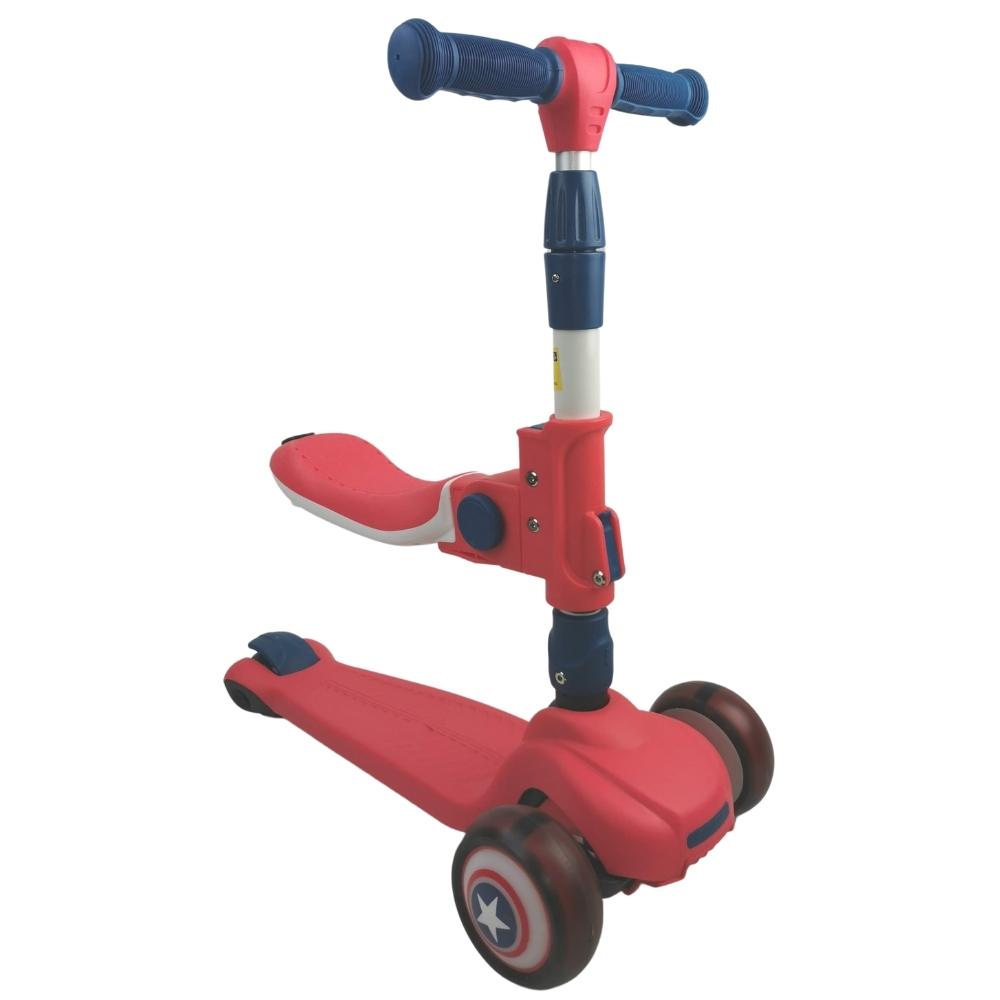 Supermax 2-in-1 Kids Foldable Scooter & Ride On - Red - Aussie Baby