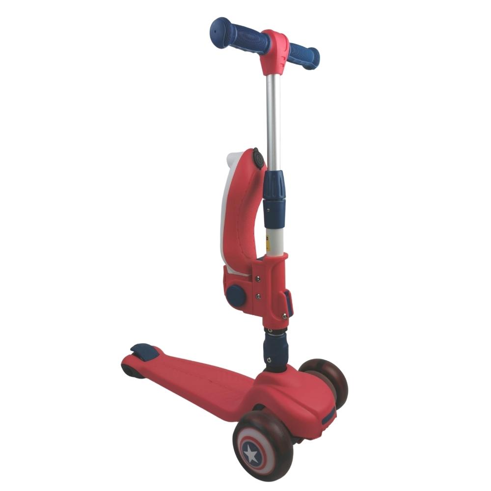 Supermax 2-in-1 Kids Foldable Scooter & Ride On - Red - Aussie Baby