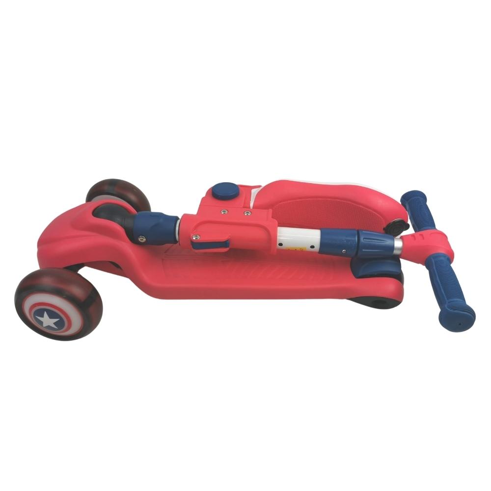 Supermax 2-in-1 Kids Foldable Scooter & Ride On - Red - Aussie Baby