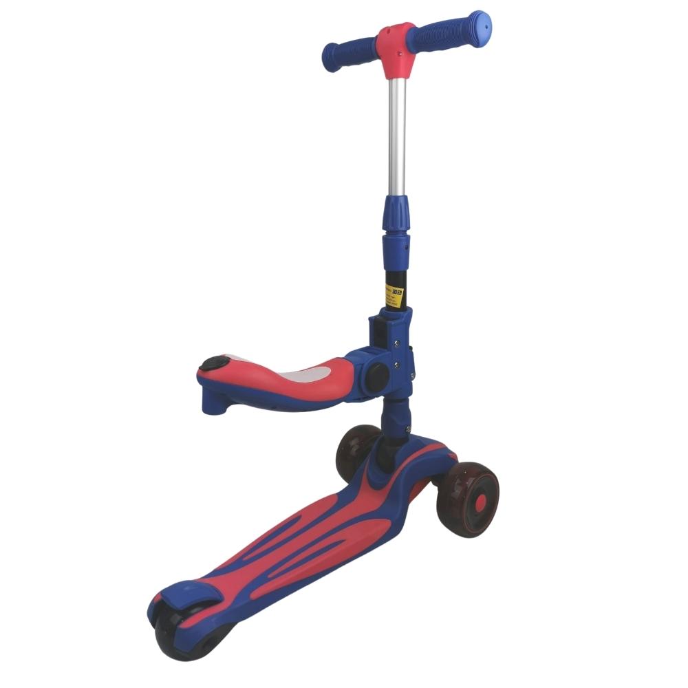 Supermax Pro 2-in-1 Kids Foldable Scooter & Ride On - Blue - Aussie Baby