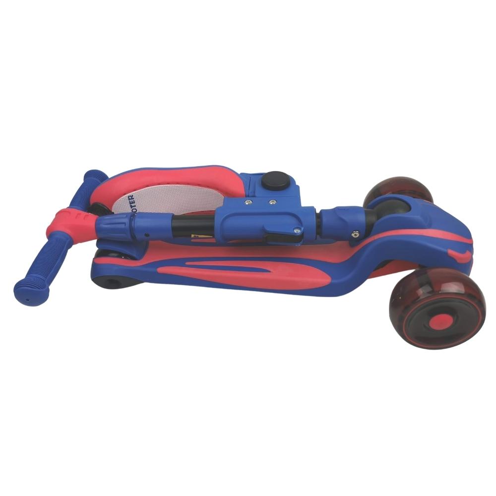 Supermax Pro 2-in-1 Kids Foldable Scooter & Ride On - Blue - Aussie Baby