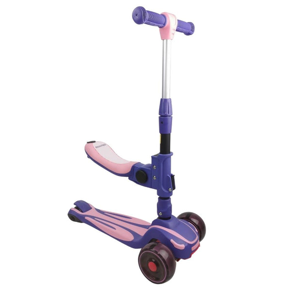Supermax Pro 2-in-1 Kids Foldable Scooter & Ride On - Pink - Aussie Baby