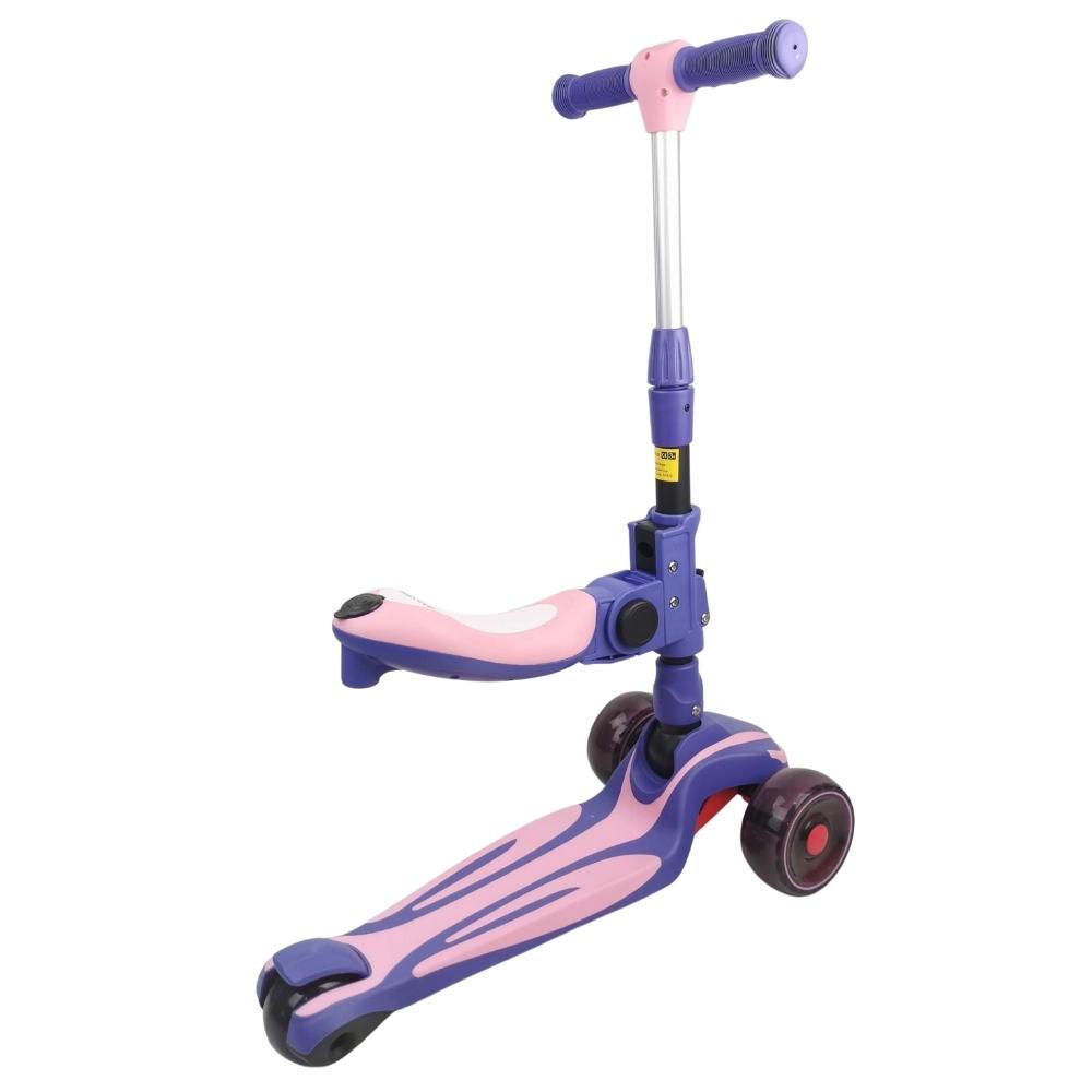 Supermax Pro 2-in-1 Kids Foldable Scooter & Ride On - Pink - Aussie Baby
