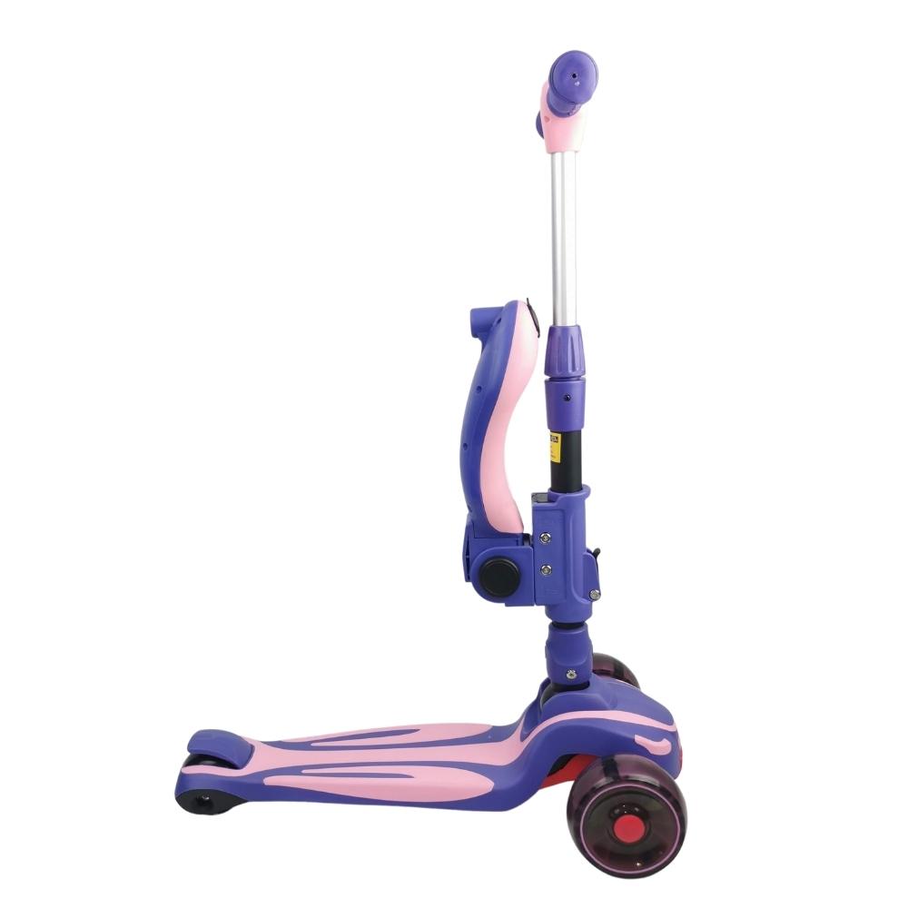 Supermax Pro 2-in-1 Kids Foldable Scooter & Ride On - Pink - Aussie Baby