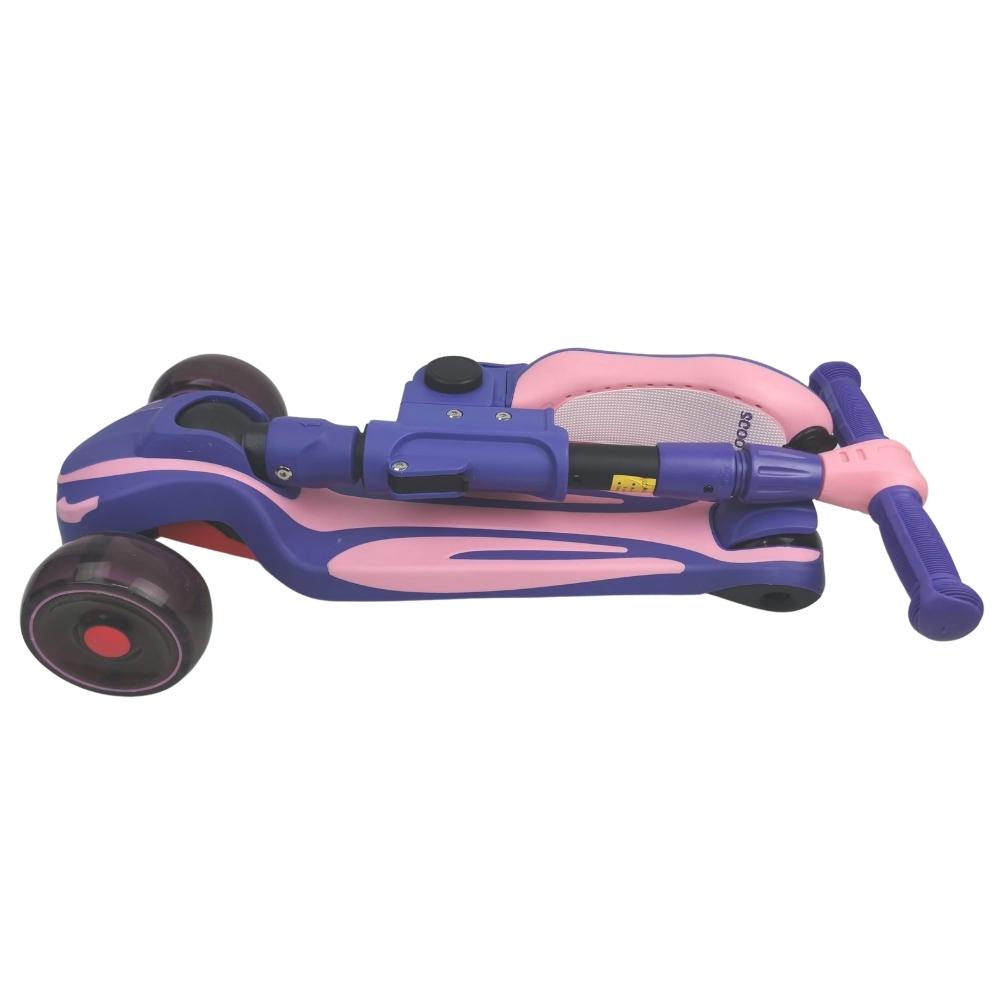 Supermax Pro 2-in-1 Kids Foldable Scooter & Ride On - Pink - Aussie Baby