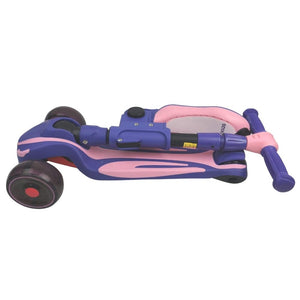 Supermax Pro 2-in-1 Kids Foldable Scooter & Ride On - Pink - Aussie Baby