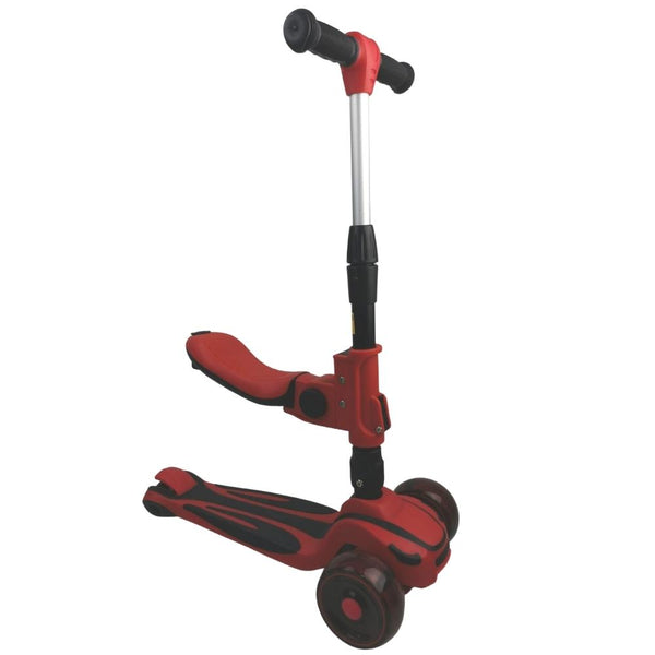 Supermax Pro 2-in-1 Kids Foldable Scooter & Ride On - Red - Aussie Baby