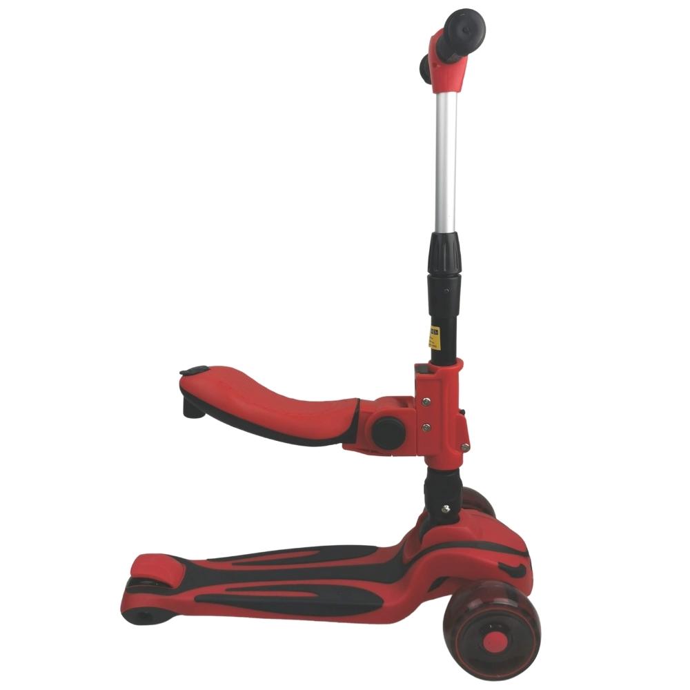 Supermax Pro 2-in-1 Kids Foldable Scooter & Ride On - Red - Aussie Baby