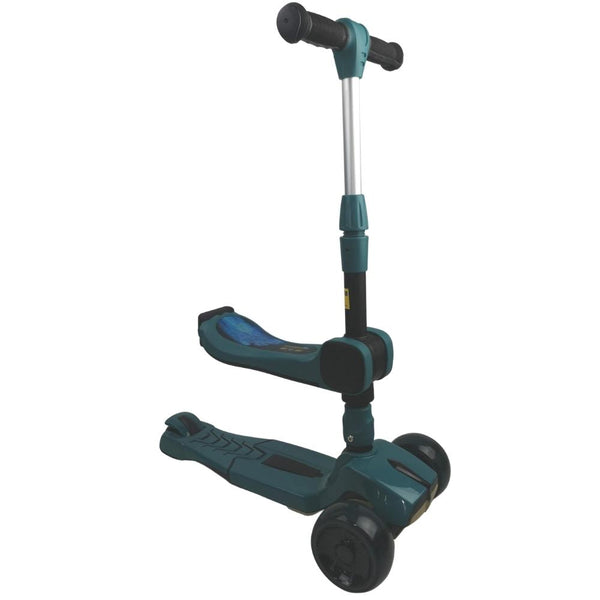 Supermax Pro Max 2-in-1 Kids Foldable Scooter & Ride On - Green - Aussie Baby