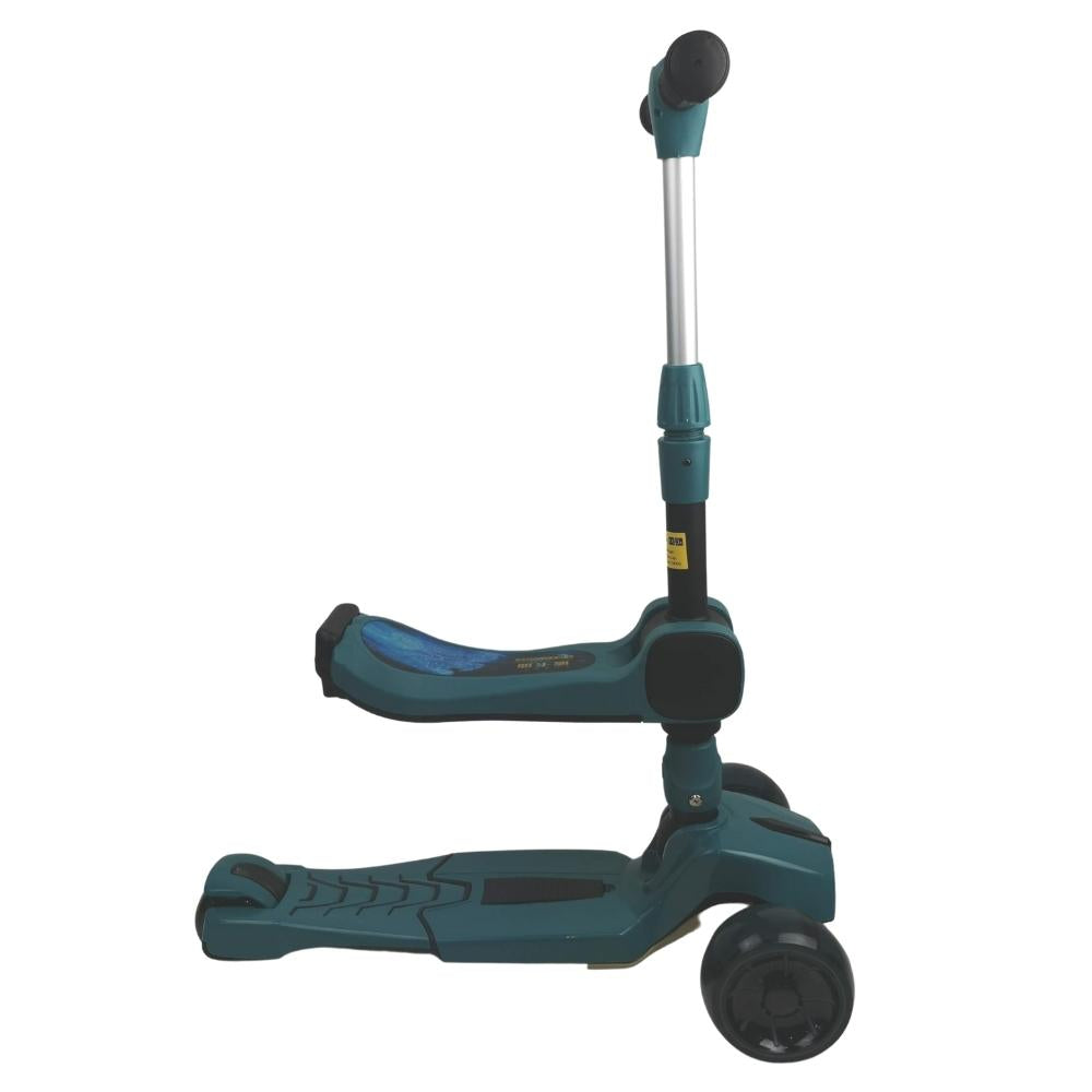 Supermax Pro Max 2-in-1 Kids Foldable Scooter & Ride On - Green - Aussie Baby