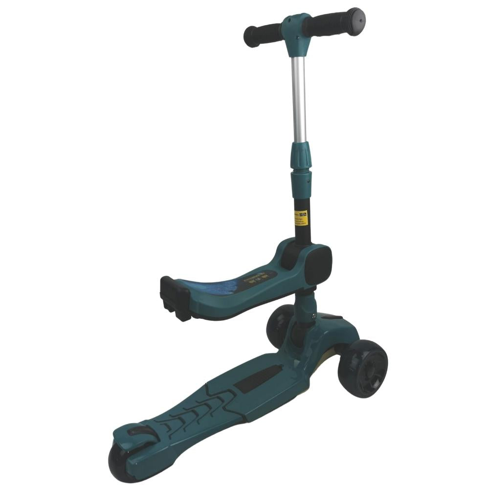 Supermax Pro Max 2-in-1 Kids Foldable Scooter & Ride On - Green - Aussie Baby
