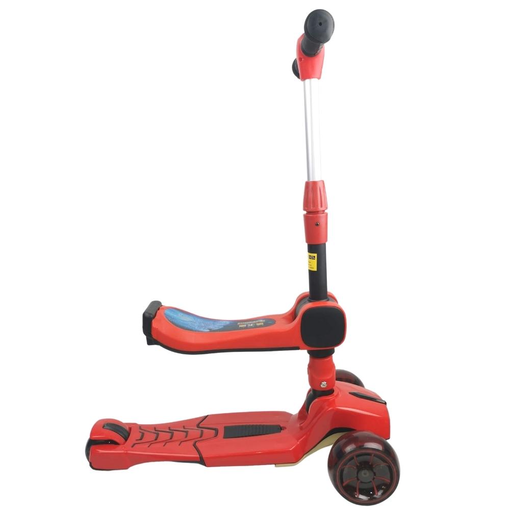 Supermax Pro Max 2-in-1 Kids Foldable Scooter & Ride On - Red - Aussie Baby