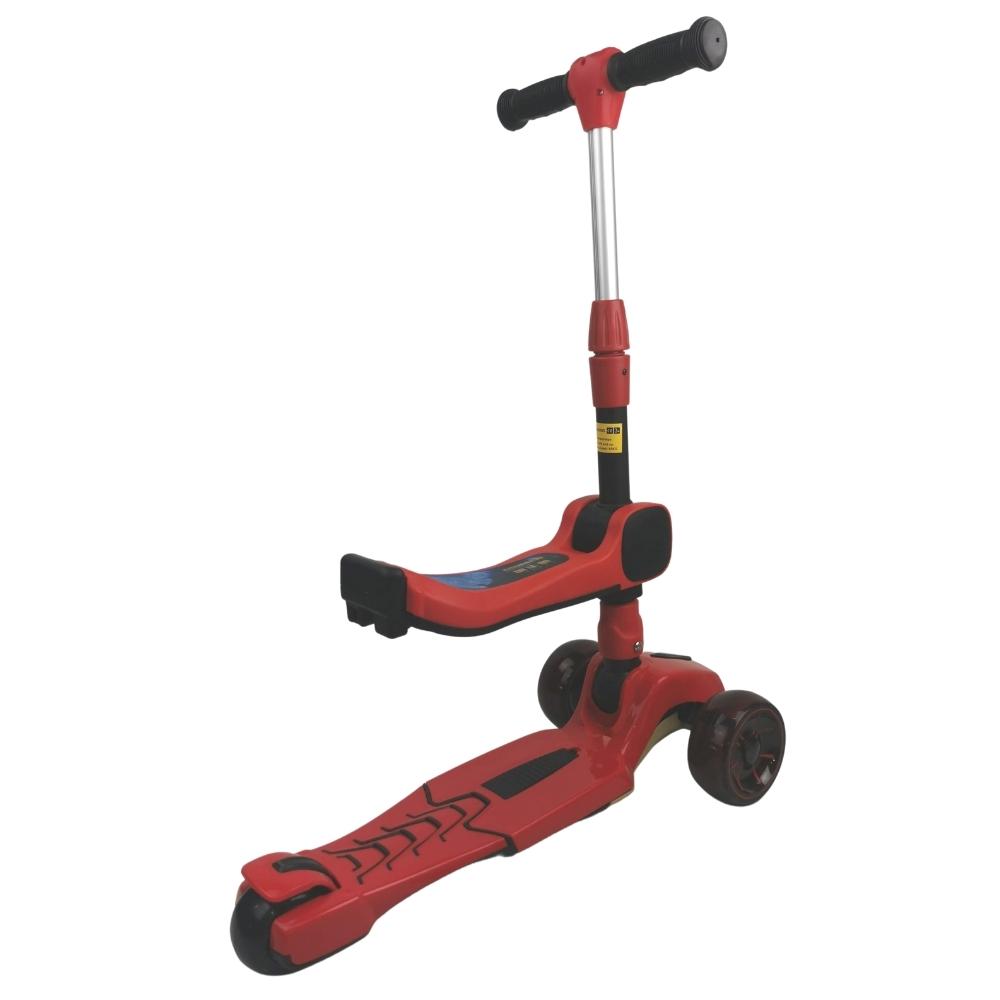 Supermax Pro Max 2-in-1 Kids Foldable Scooter & Ride On - Red - Aussie Baby