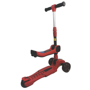 Supermax Pro Max 2-in-1 Kids Foldable Scooter & Ride On - Red - Aussie Baby