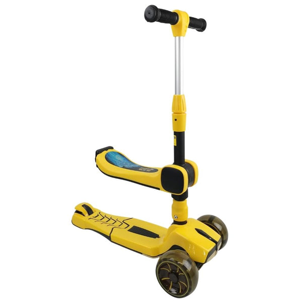 Supermax Pro Max 2-in-1 Kids Foldable Scooter & Ride On - Yellow - Aussie Baby