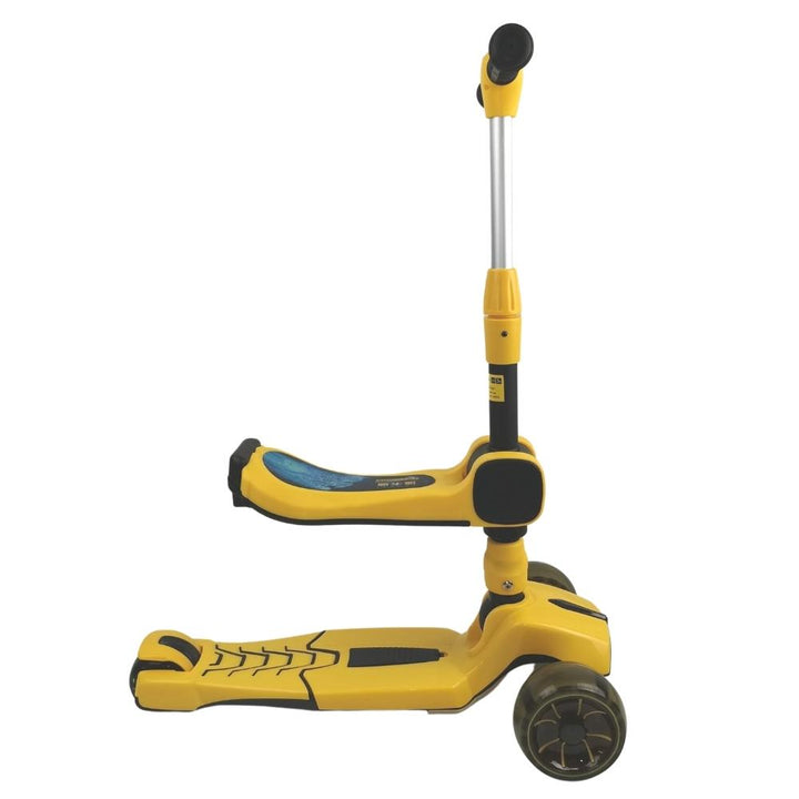 Supermax Pro Max 2-in-1 Kids Foldable Scooter & Ride On - Yellow - Aussie Baby