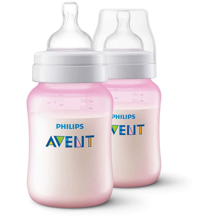 Philips Avent Classic+ Baby Bottles 260ml Pink 2-Pack - Aussie Baby
