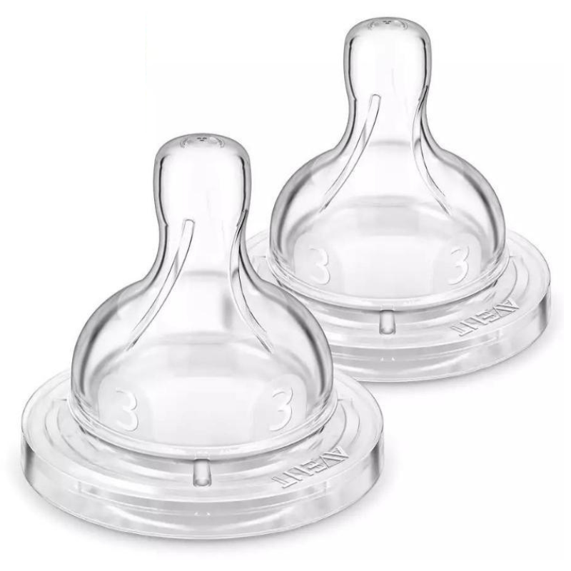 Philips Avent Medium Flow Airflex Anti-colic Teat 3m+ (2 pack)