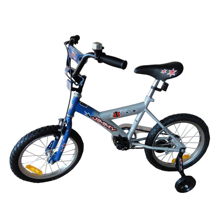 Blue Jimmy 16 Inch Kids Push Bike with Training Wheels - Aussie Baby