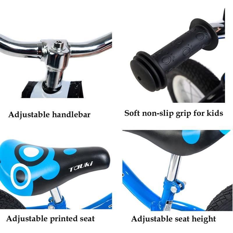 Kid Balance Bike No Pedal Push Bicycle 12 Inch - Blue - Aussie Baby