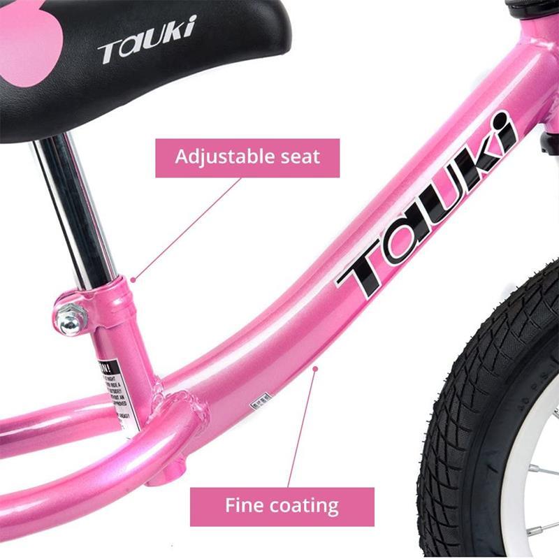 Kid Balance Bike No Pedal Push Bicycle 12 Inch - Pink - Aussie Baby