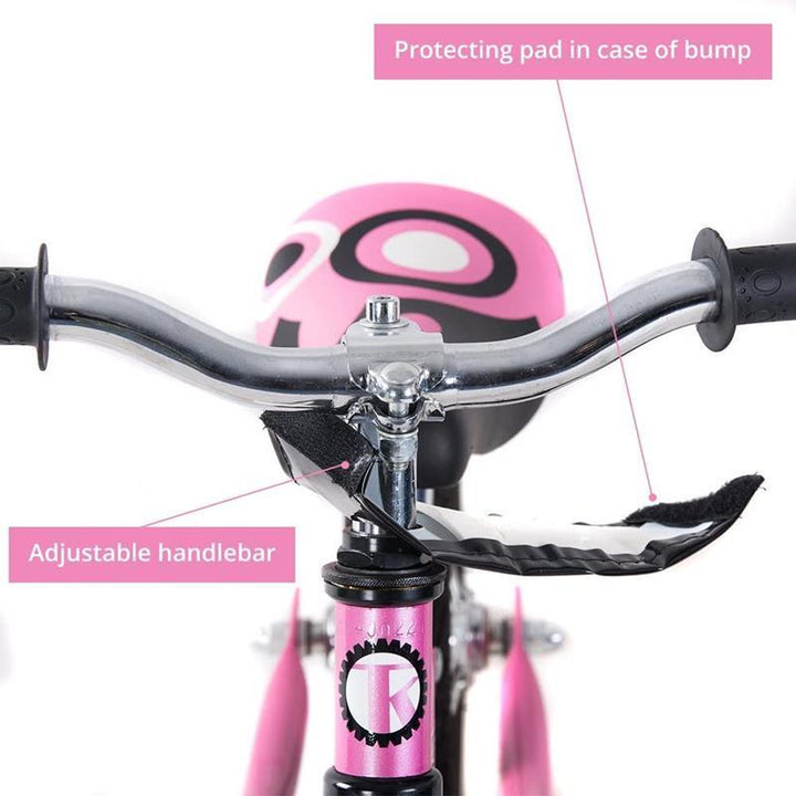 Kid Balance Bike No Pedal Push Bicycle 12 Inch - Pink - Aussie Baby