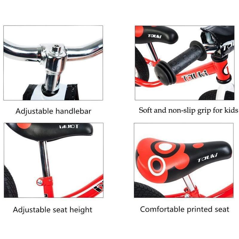 Kid Balance Bike No Pedal Push Bicycle 12 Inch - Red - Aussie Baby