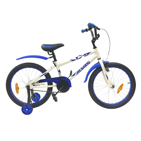 Supermax Alvas 20 Inch Boy Bike with Training Wheel Blue