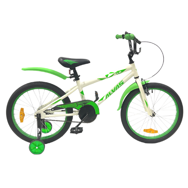 Supermax Alvas 20 Inch Boy Bike with Training Wheel Green