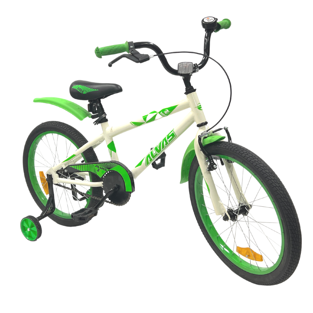 Supermax Alvas 20 Inch Boy Bike with Training Wheel Green