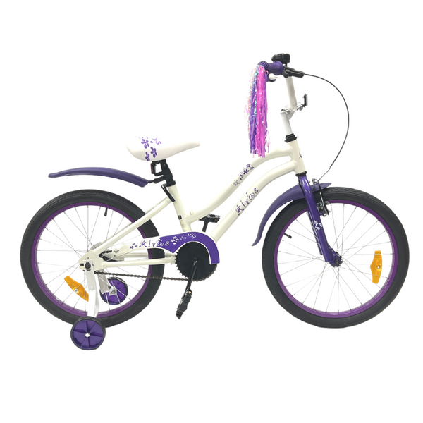 Supermax Alvas 20 Inch Girl Bike with Training Wheel Purple